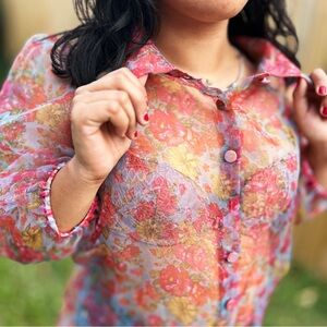 Love X Design Sheer Organza Blouse